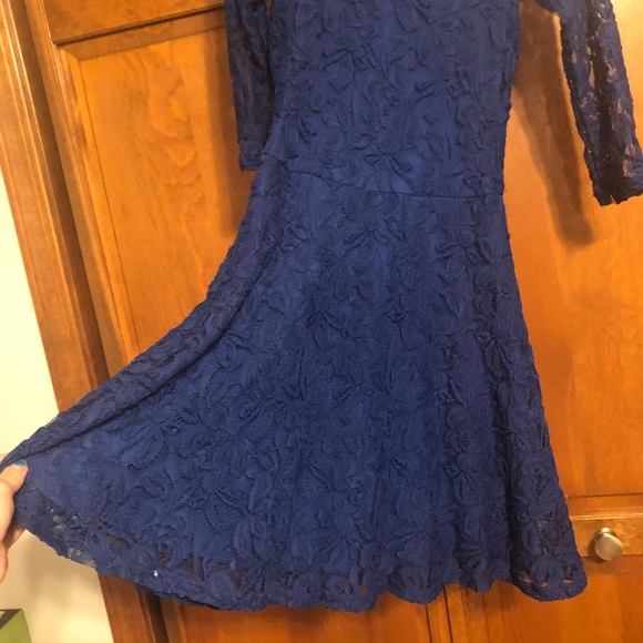 Homecoming or Casual Dress Lace Royal Blue XS - Picture 3 of 6